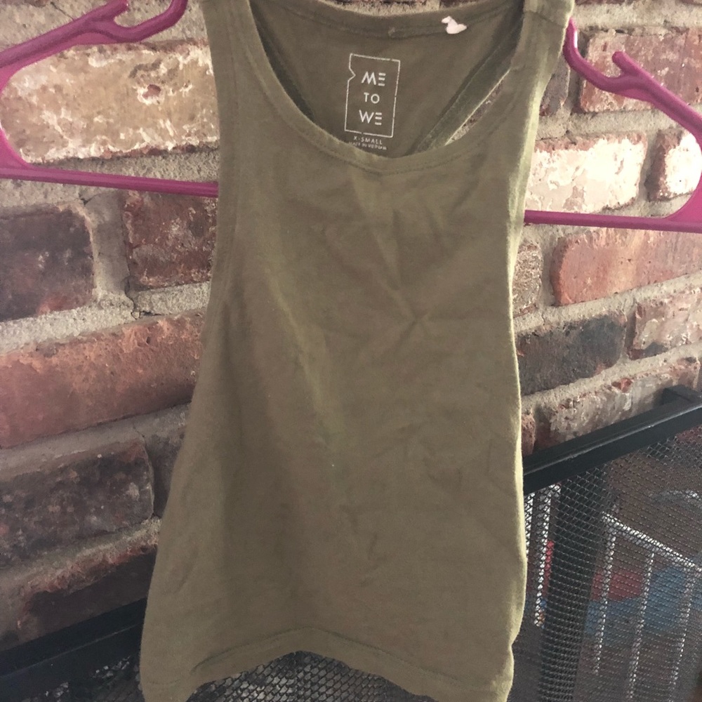 Olive green crop top